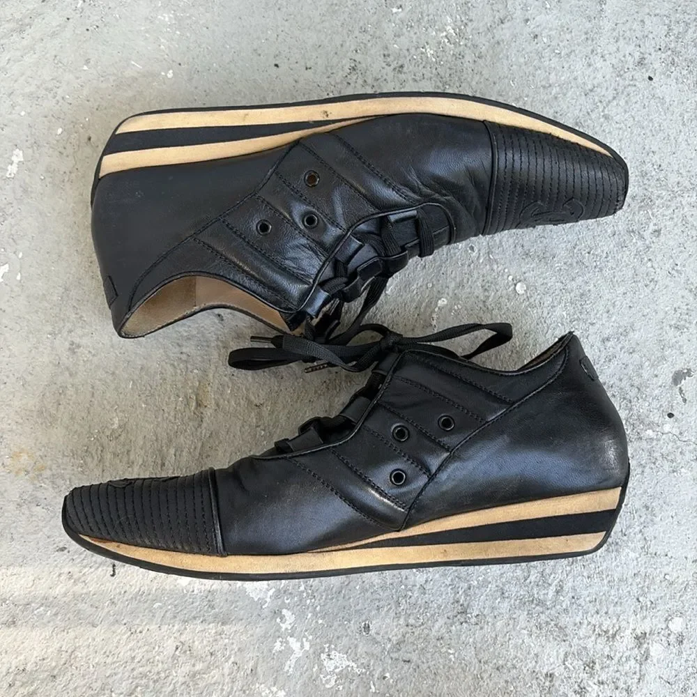Vintage Chanel lace up sneakers